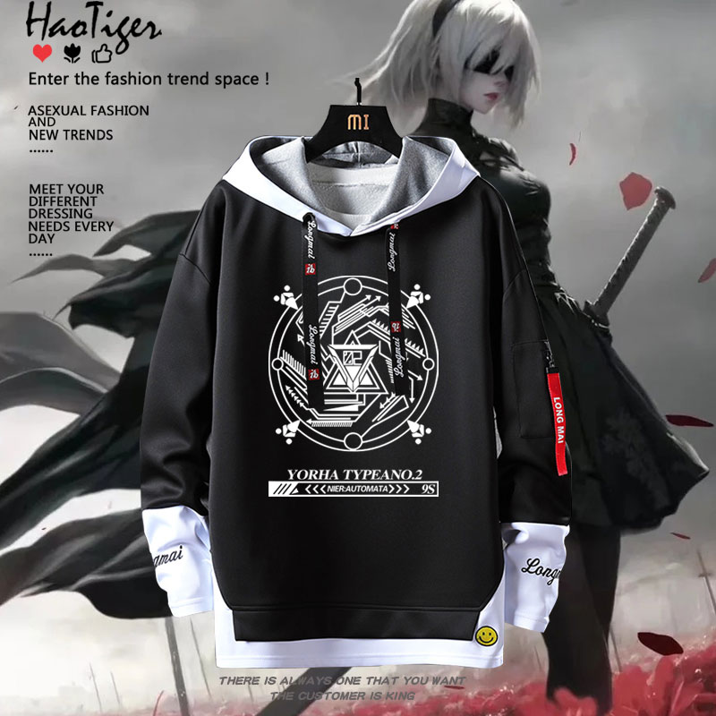 尼尔机械纪元周边cos动漫2B小姐姐印象同款cos卫衣加绒学生上衣服