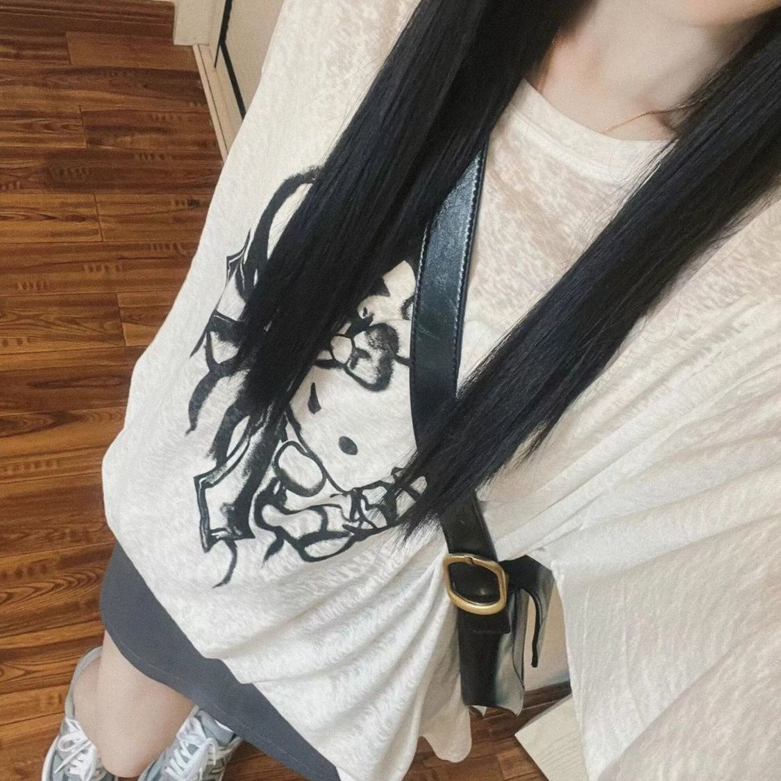 卡通kitty猫长袖宽松显瘦上衣