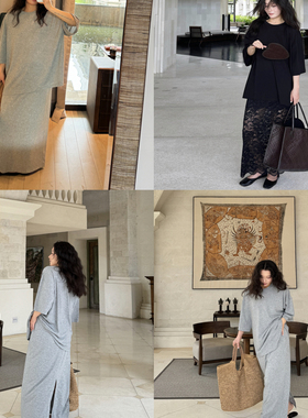 remerci 及致松弛感cozyfit懒人度假肤感酶洗T恤开衩半身裙套装