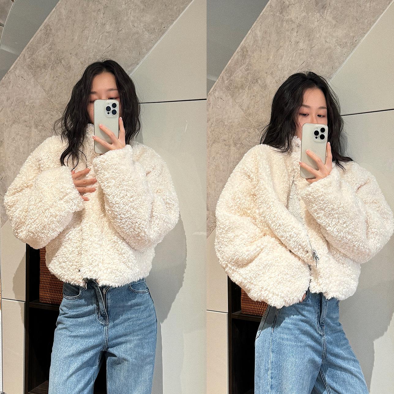 中古感落色超柔直腿直筒牛仔裤