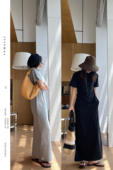 fit插兜舒适全棉宽松tee裙长裙超长连衣裙 remerci Cozy