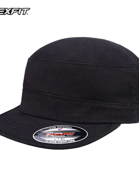 FLEXFIT全封口弹力帽男士美式平沿帽棒球帽进口ins潮牌时尚平顶帽