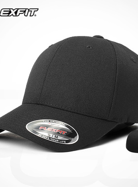 FLEXFIT男士潮牌硬顶棒球帽全封闭弹力防晒遮阳登山帽高顶鸭舌帽