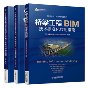 3册书 应用 宁波澄浪桥流程BIM工程化应用 市政桥梁工程 桥梁工程BIM技术标准化应用指南 BIM技术在大型铁路综合交通枢纽建设中