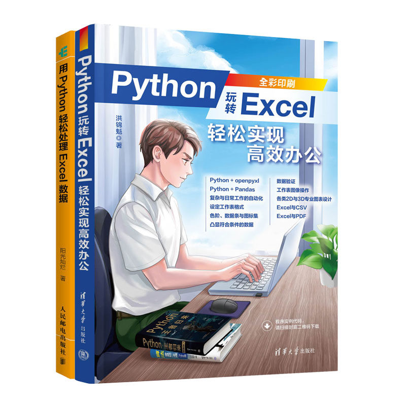 Python玩转Excel：轻松实现高效办公+用Python轻松处理Excel数据书籍