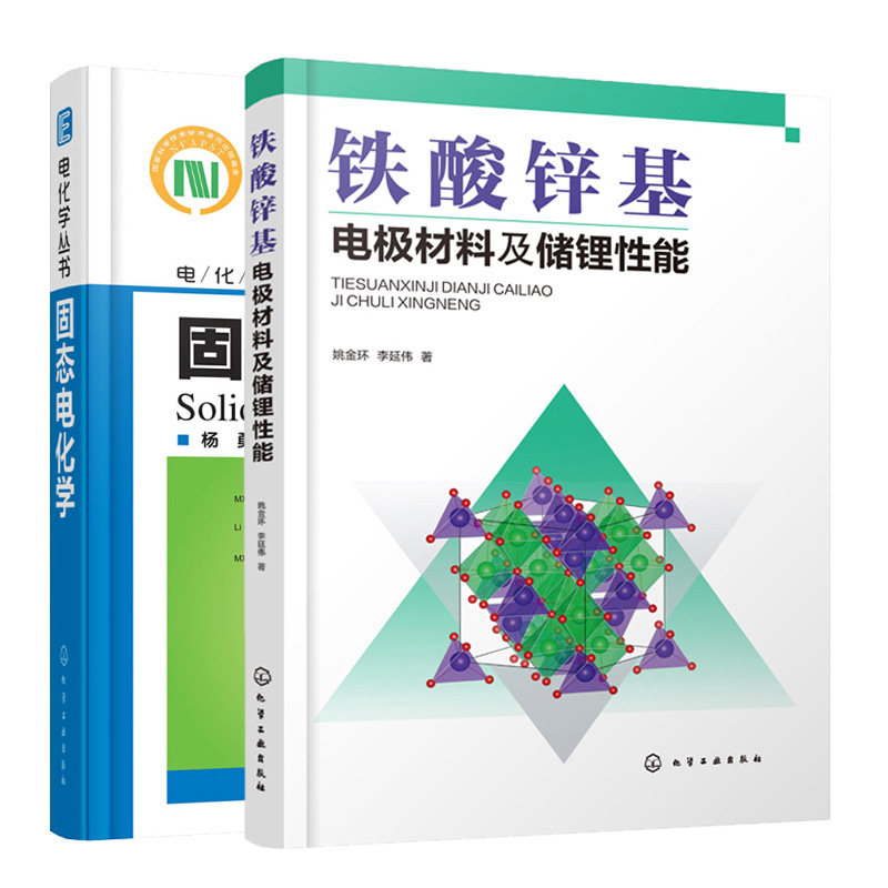 铁酸锌基电 材料及储锂性能+固态电化学 2册 高等院校化学化工能源材料等相关专业本科生研究生学习参考书固态电化学原理方法书
