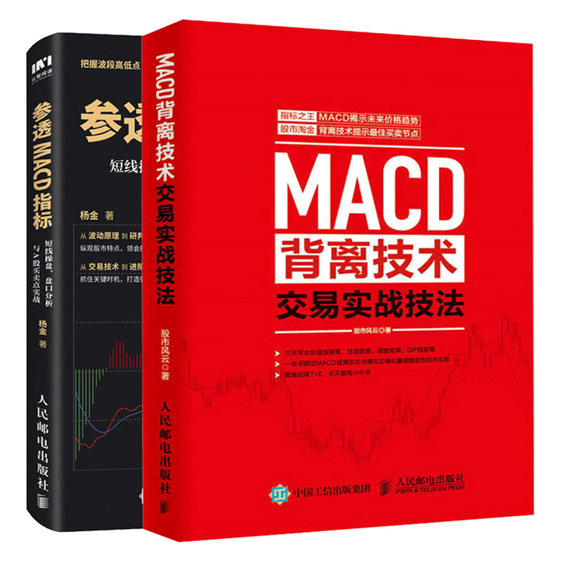 参透MACD指标+MACD背离技术交易实战技法 2册 短线操盘 盘口分析与A股买卖点实战 异同移动平均线炒股票投资理财图书籍