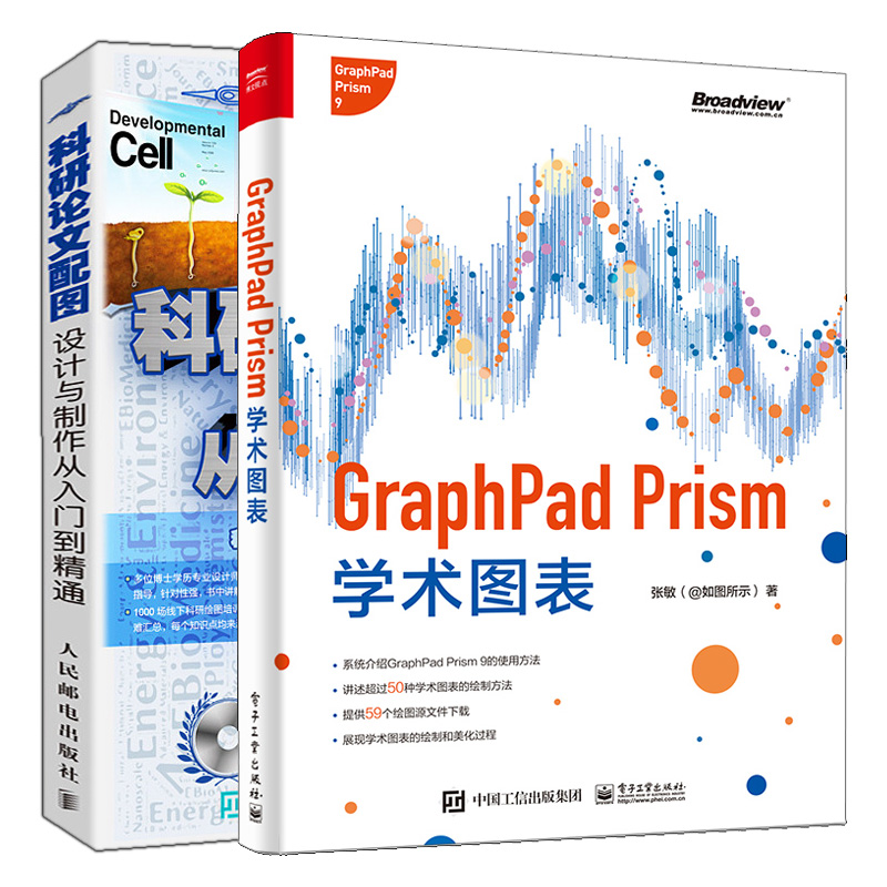 GraphPad Prism学术图表+科研论文配图设计与制作从入门到通 Origin实验数据排版技巧常见学术图表绘制美化绘制流程配色方法书