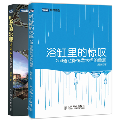 思考的乐趣+浴缸里的惊叹 果壳网博主Matrix67 顾森的数学笔记 系列 套装共2册 数学之美 趣味数学科普读物数学与生活书籍