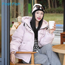 快鱼女士羽绒服2025年冬新款 面包服外套休闲百搭上衣 通勤简约时尚