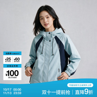 快鱼26秋新款女外套运动带帽休闲日常穿搭通勤上衣茄百搭夹克衫