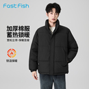 快鱼2025年冬季新款棉服男款立领加厚宽松休闲棉袄棉衣厚外套男