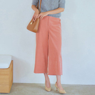 4折日本女装代购包税包邮海外直邮DoCLASSE甜美日系灯芯绒阔腿裤