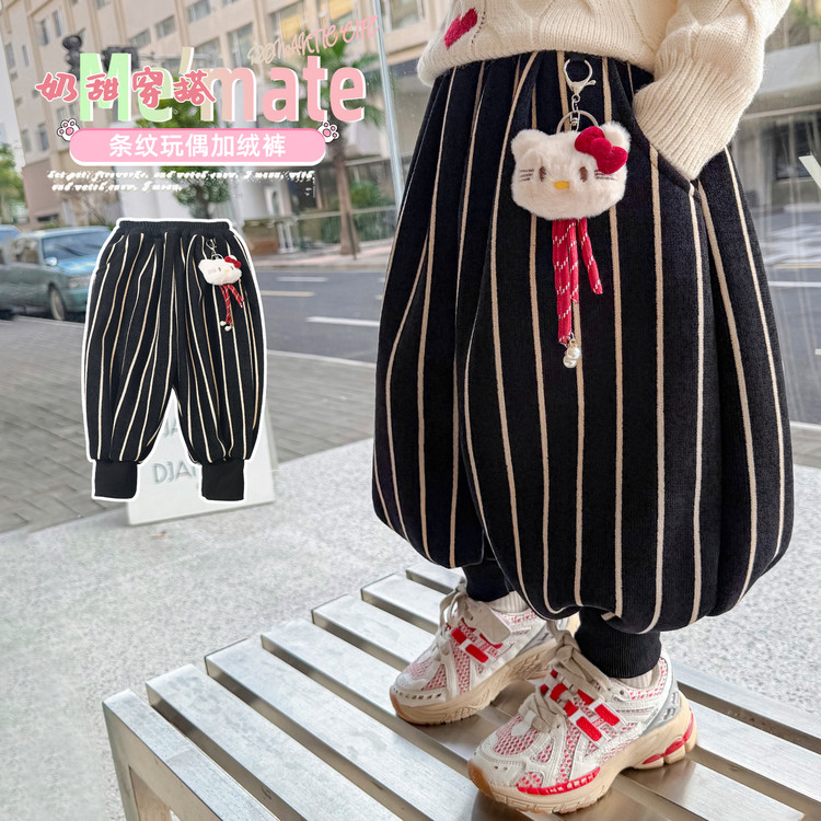 冬季女实拍有模特12个月加绒裤裤子