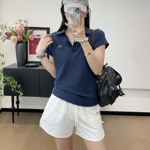 短袖 纯棉简约修身 女士POLO衫 创意潮 百搭时尚 新品 外贸精品夏季 薄款