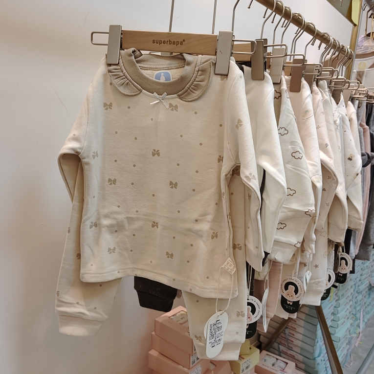 秋冬新款玥儿兔 加绒羊绒蚕丝棉宝宝小童保暖内衣套装家居服加厚