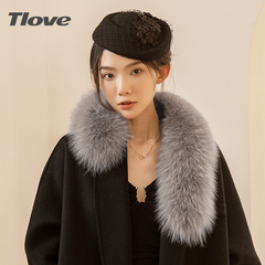 1760+围巾女士冬季保暖狐狸毛长款围脖时尚韩版毛茸茸新款毛领子