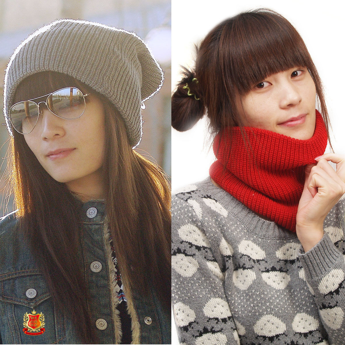 秋冬骑行运动外贸女款面罩滑雪COAL韩版多戴法糖果色针织围脖多色