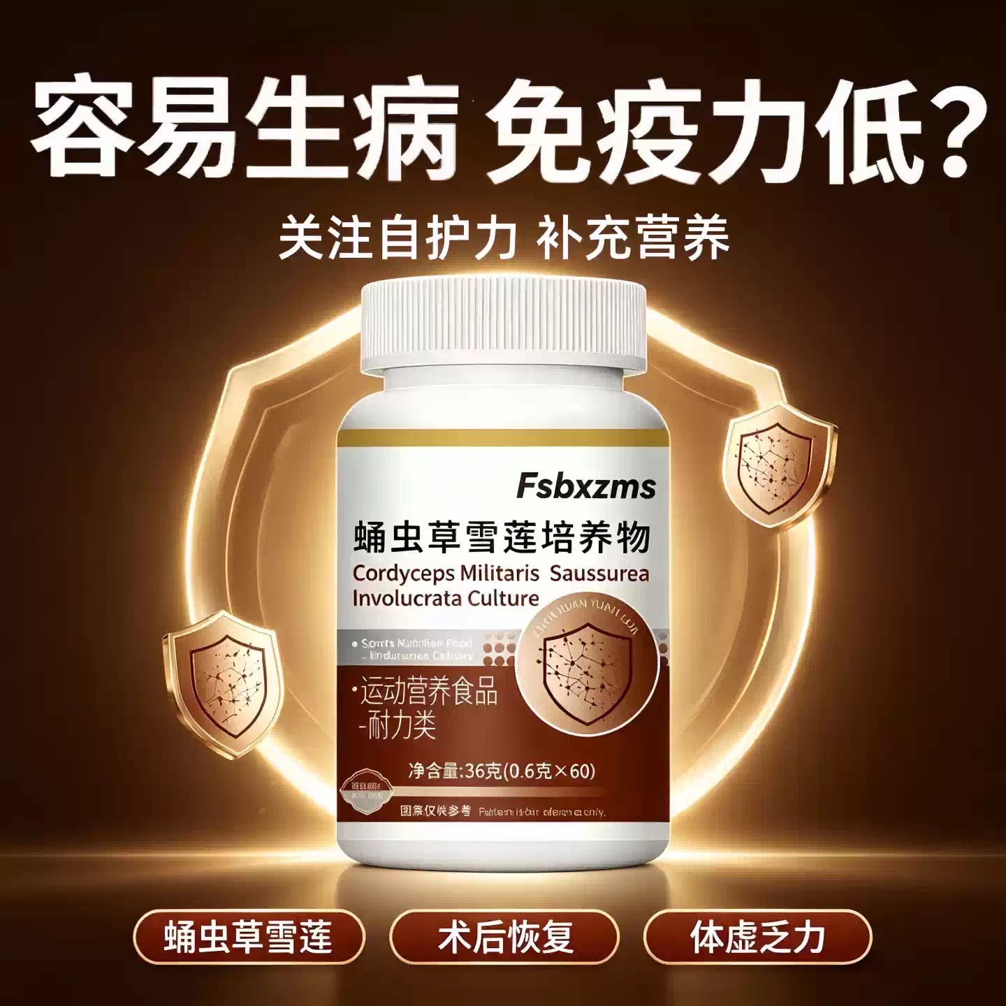 迈康蛹虫草中老年免疫力片