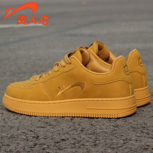 贵人鸟复古潮男士板鞋皮面新款厚底耐磨防滑防水百搭韩版休闲鞋子