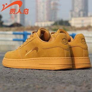 贵人鸟空军一号男鞋秋冬防滑轻便休闲鞋复古百搭厚底板鞋耐磨潮款