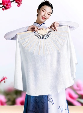 初见中国风纯白色民族舞蹈扇跳舞扇盛世鸿姿雪中梅古典舞梁祝扇子