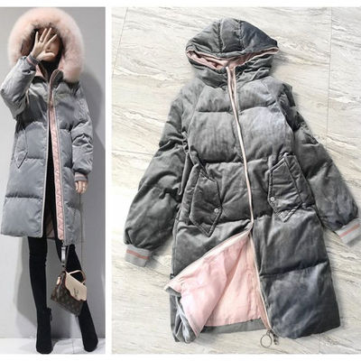 金丝绒羽绒服棉衣棉服袄大衣外套