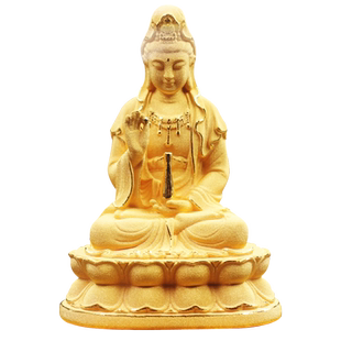 绒沙金高档汽车观音菩萨如来佛像摆件汽车内饰保平安观音车载车饰
