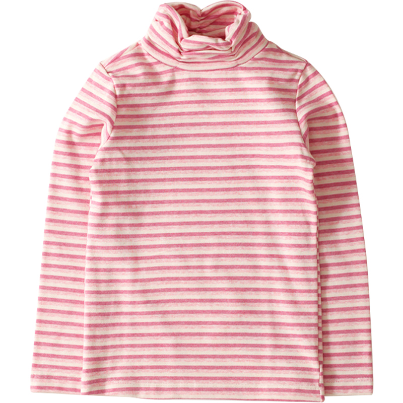 乐桃女童小孩纯色内搭长袖T恤