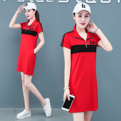 时尚短袖翻领运动裙子新款时尚气