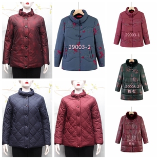 金科中老年人女装冬季棉衣修身外套妈妈装时尚奶奶厚棉袄短款加厚