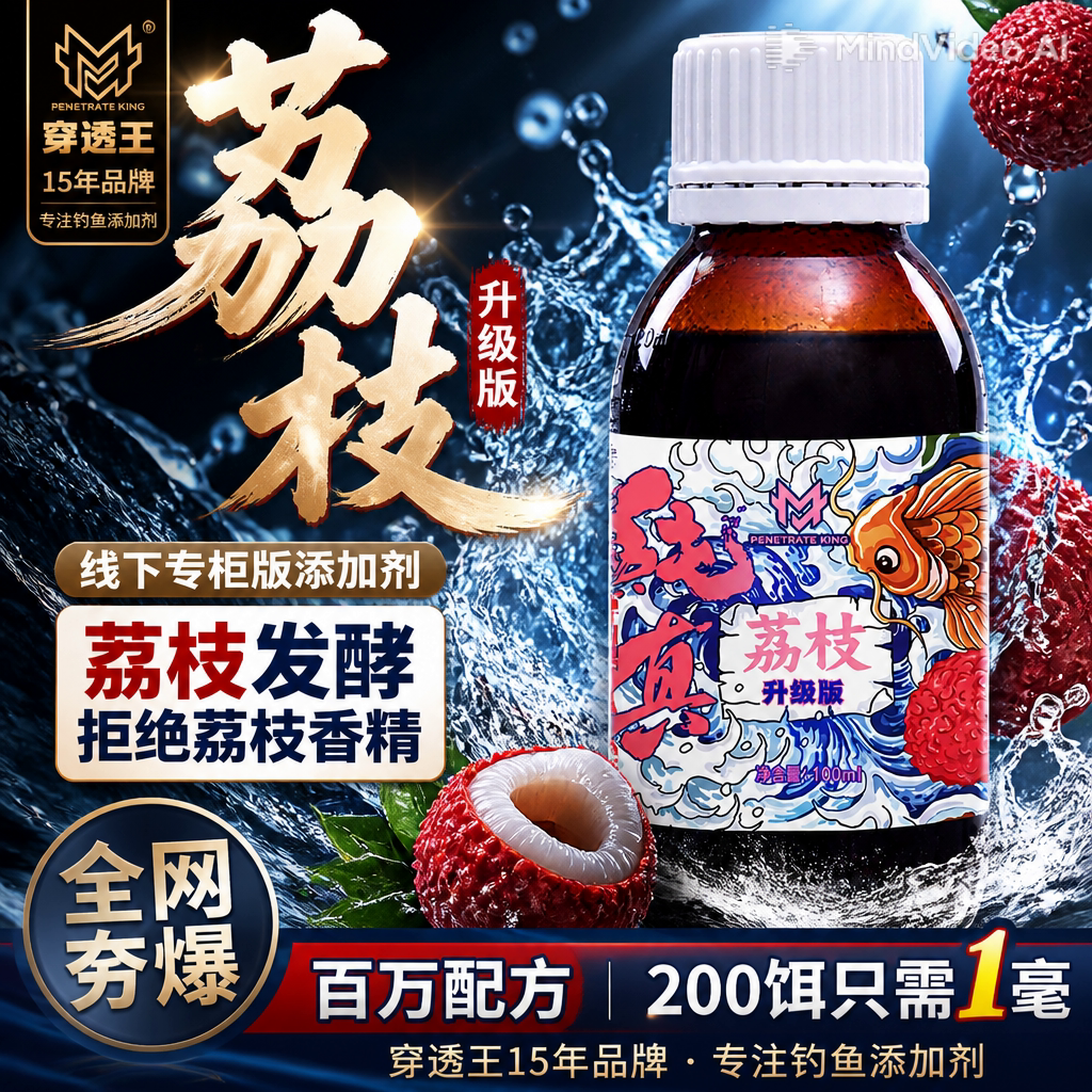 穿透王荔枝花香蜜小药水果酸诱鱼黑坑野钓夏季高温开口浓缩添加剂