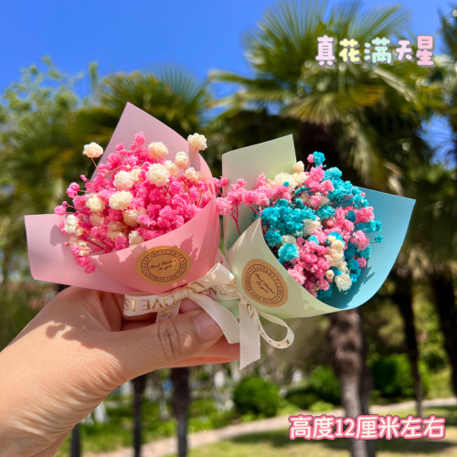 永生满天星小花束 礼盒搭配装饰 婚礼伴手礼 教师节礼物 桌面摆件