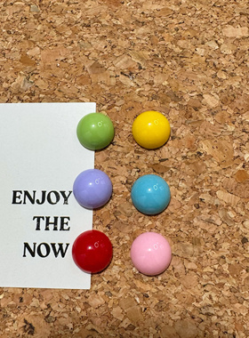 6个装彩色半球仿真相框图钉工字钉创意毛毡板扎钉软木板按钉照片