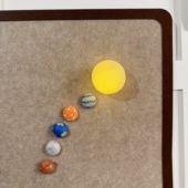 1个装 饰ins照片墙氛围感毛毡板 月球发光图钉ins软木板幼儿园装