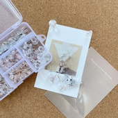 125枚透明多功能创意图钉组合软木钉盒装 留言钉绘画钉办公大头钉