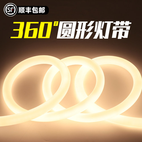 顺丰包邮+360度发光硅胶灯带