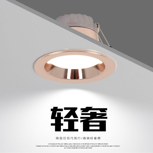 LED金色轻奢客厅过道牛眼灯
