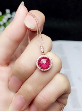 圆形裸石莫桑钻吊坠空托