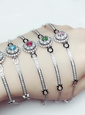 S925银抖音网红手链空