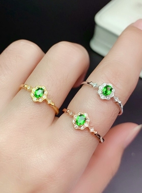 纯银小尺寸裸石戒指