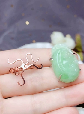 新款s925银万能随形等戒指空托