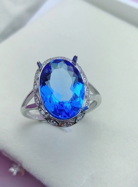 戒指空托翡翠琥珀玉髓