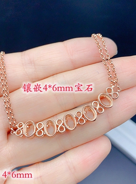 女纯银手链空托精工气质高级感