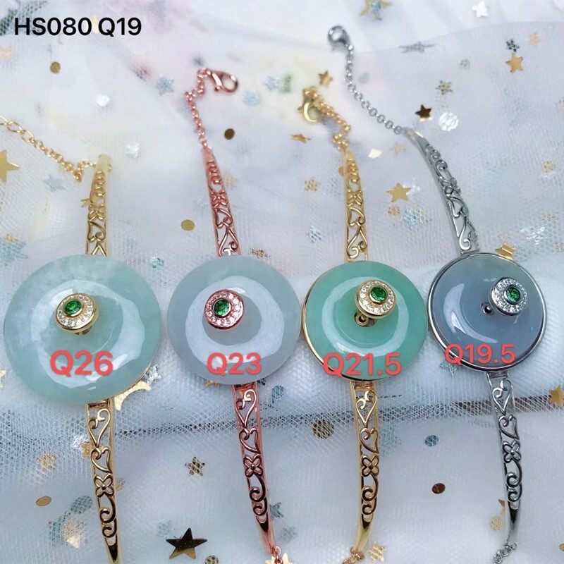 新款s925银平安扣手链至28mm可镶图片