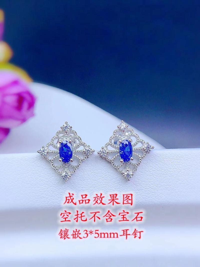 小尺寸红宝石碧玺饰品耳钉