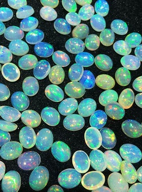 天然欧泊裸石耳钉证书戒指吊坠