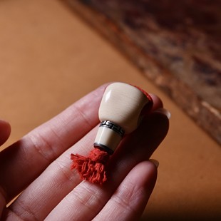 藏式百搭精品料器三通佛头配件文玩纯手工DIY念珠手持束尾