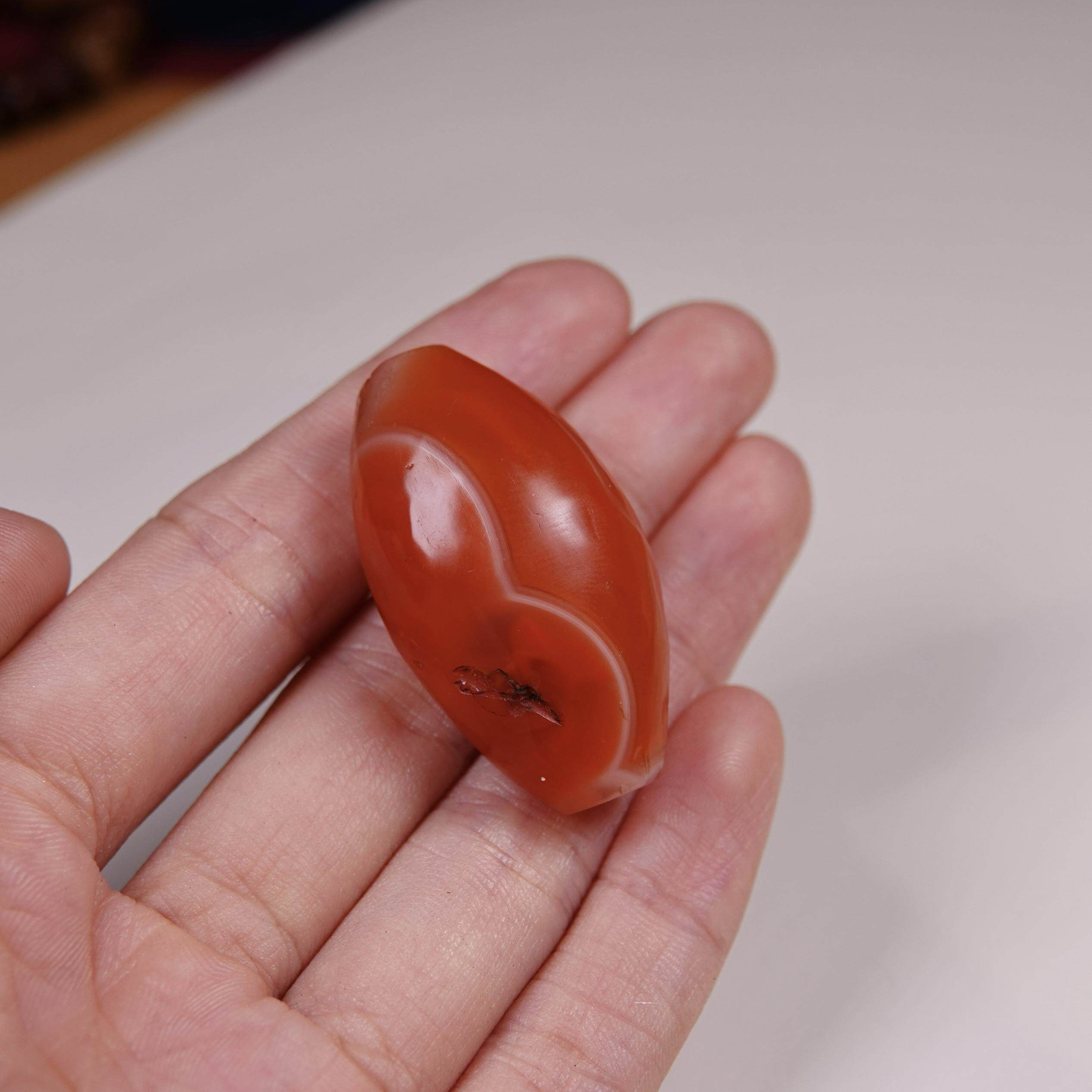 迭部甘南红天然原矿老南红玛瑙单珠勒子文玩水光孔diy手串项链