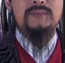 中老年山羊胡黑色长款真发